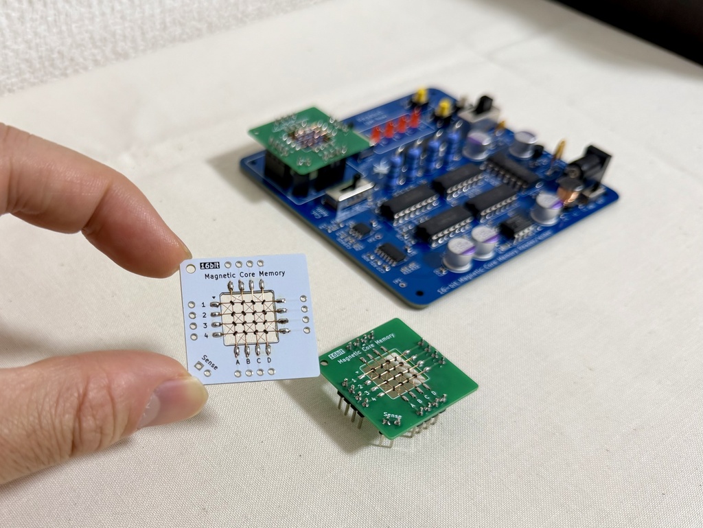 【受注生産】貴重な磁気コアメモリが作れる！かわいい16bit磁気コアメモリ製作キット