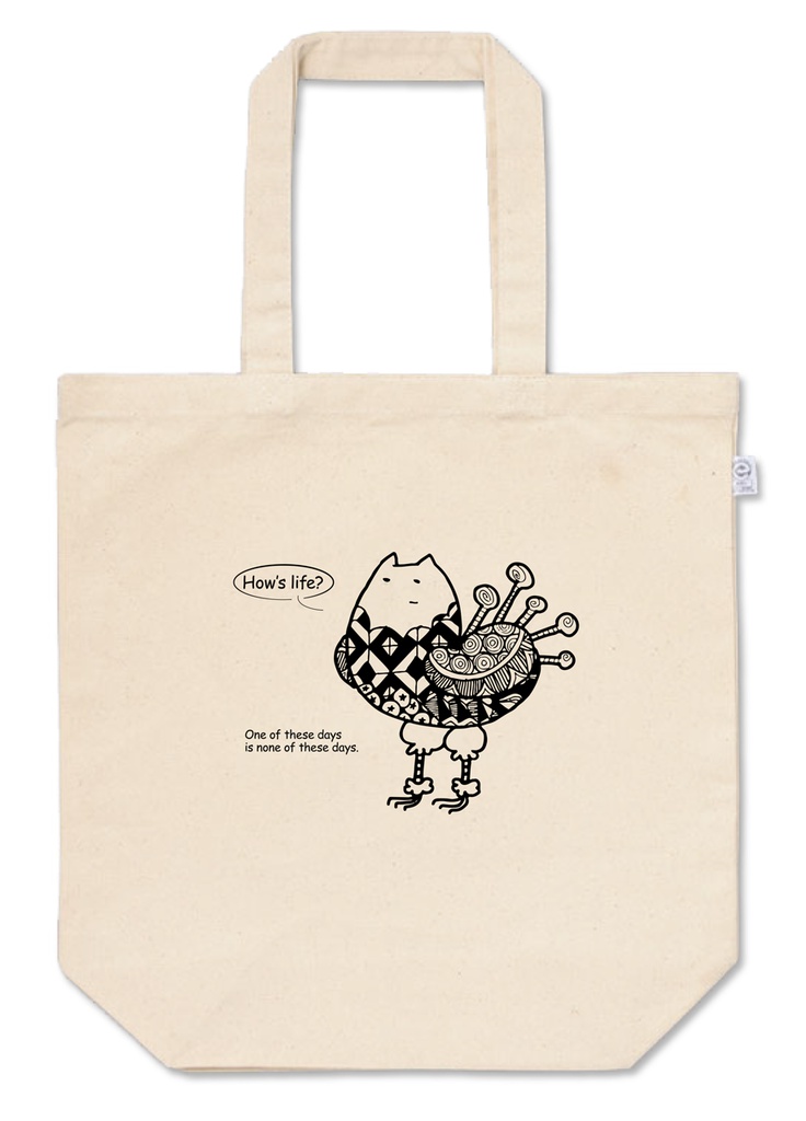 【elefees】ねこどりトート - M