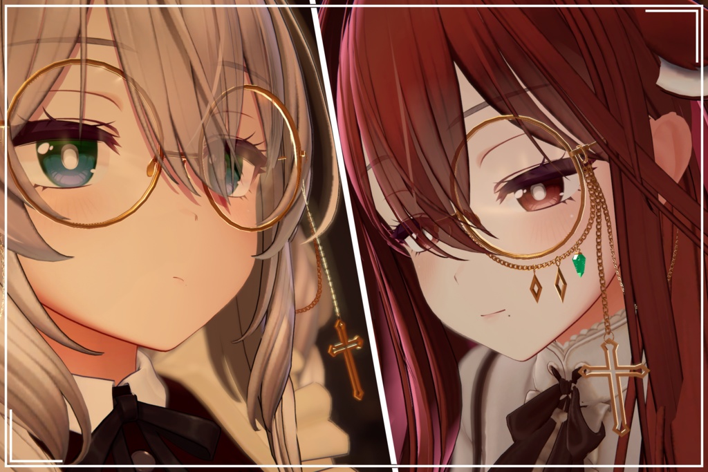 Chain-Monocle + Glasses