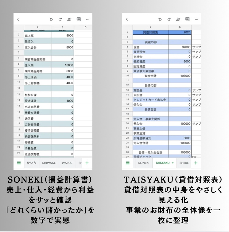 物販&ハンドメイドの確定申告準備テンプレート