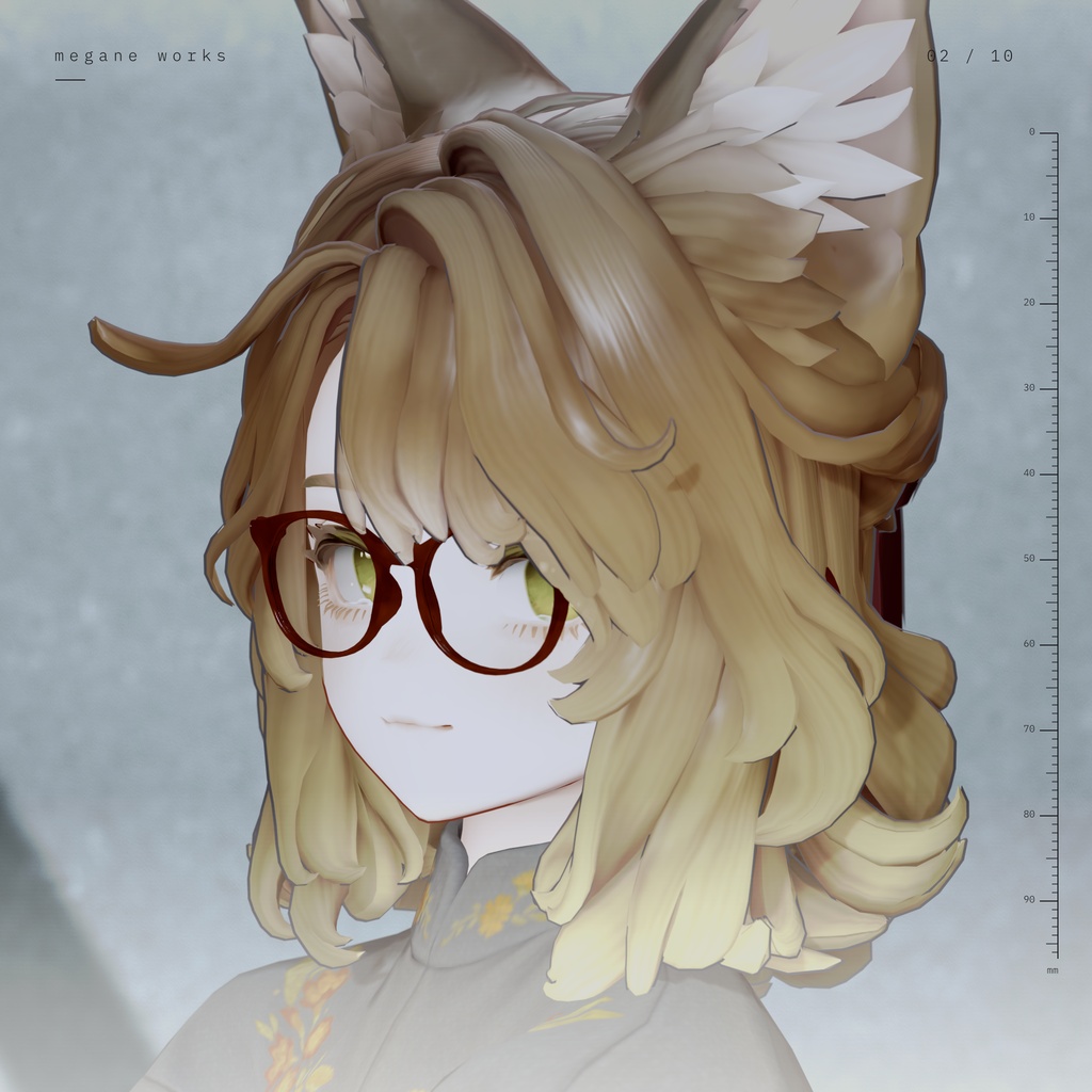 【VRChat対応】Boston 53 ‘Compass’ | ボストン眼鏡(Marycia 専用)