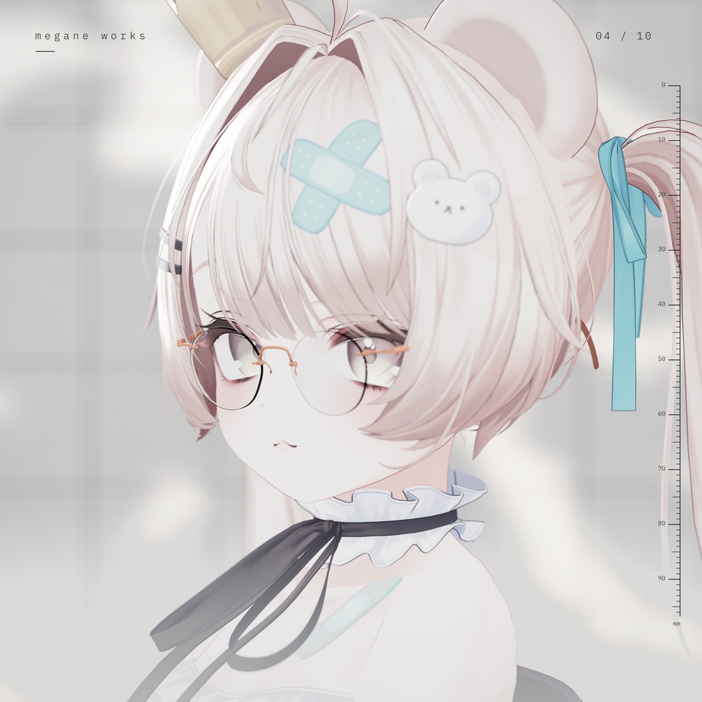 【VRChat対応】Rimless 51 ‘Hairline’ | チークレンズ 縁なし眼鏡(Milfy ミルフィ 専用)