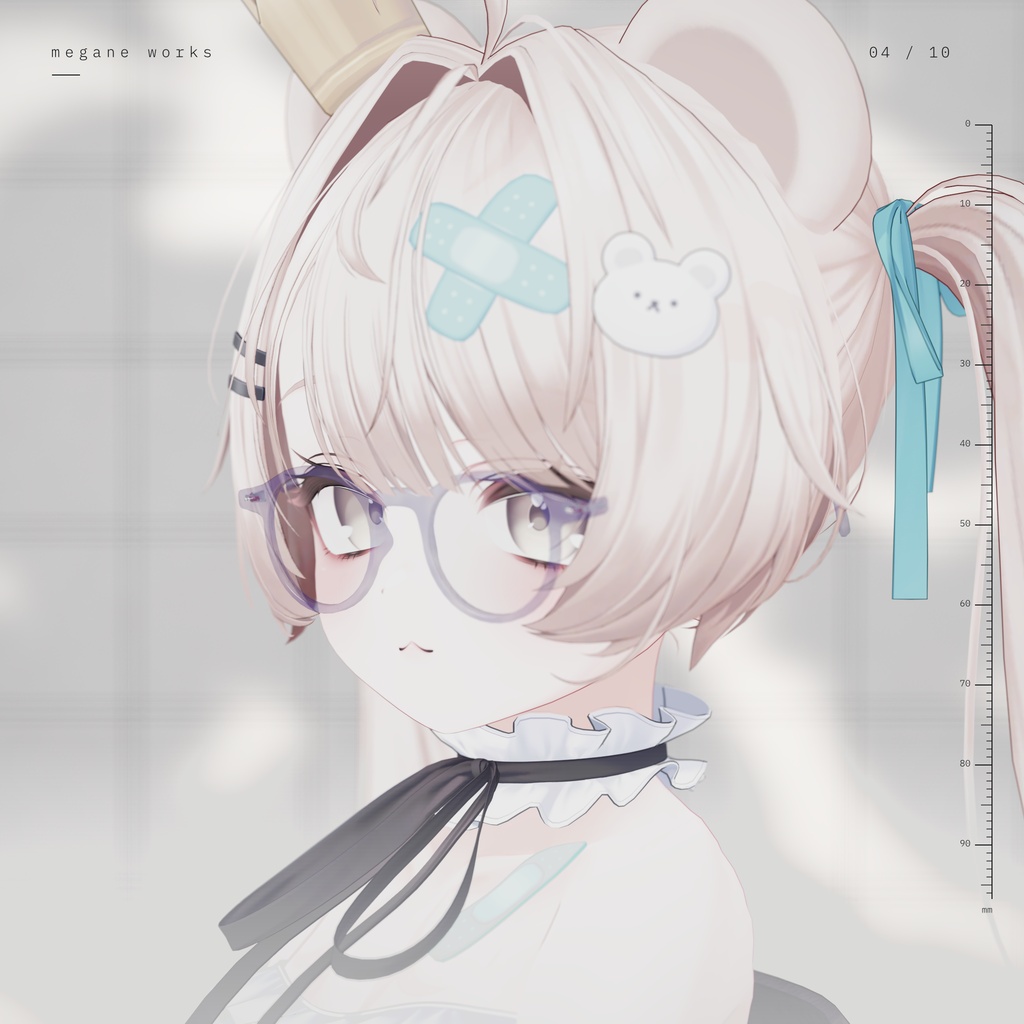 【VRChat対応】Panto 49 ‘Sketch’ | パント眼鏡(Milfy ミルフィ専用)