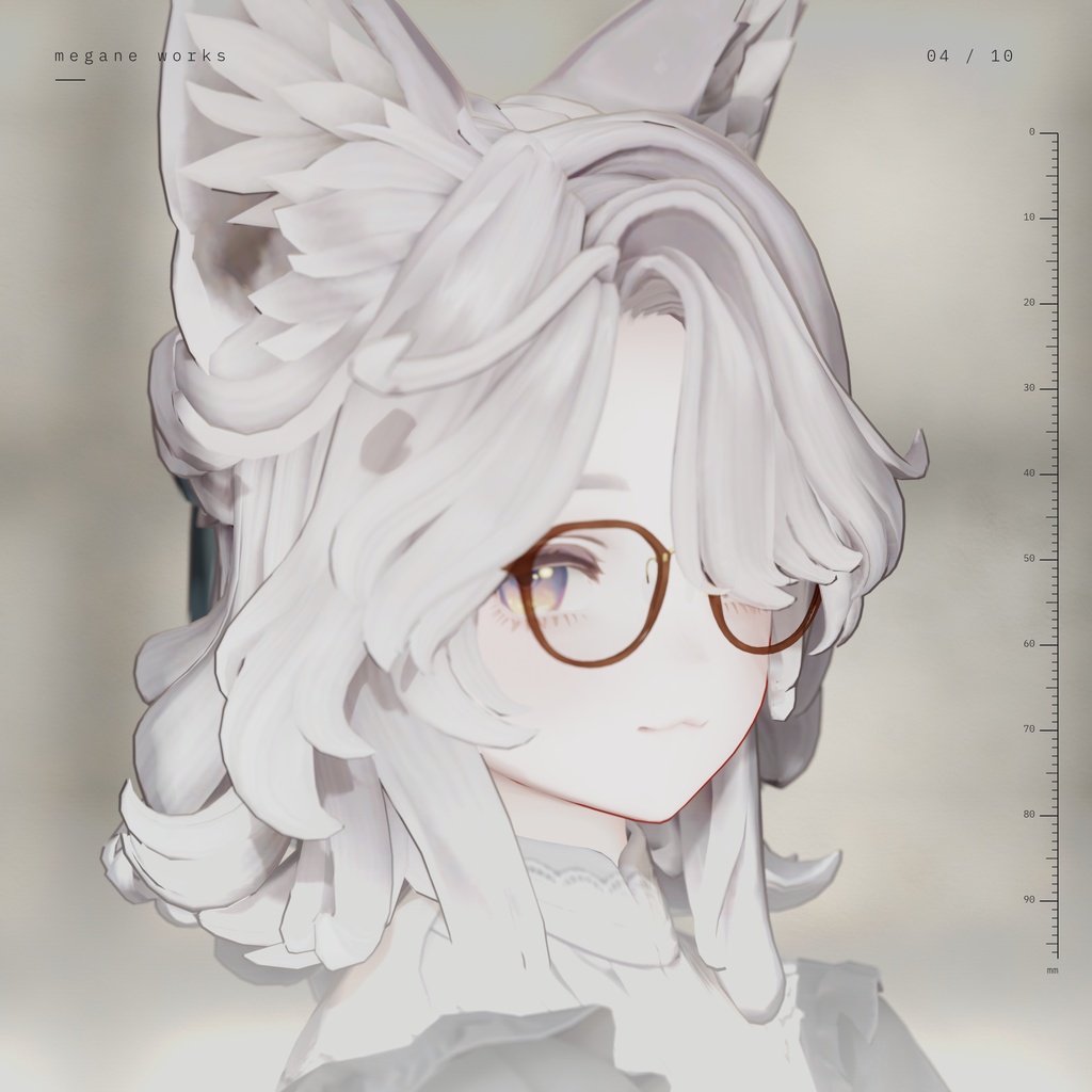 【VRChat対応】Polygon 49 ‘Isometric’ | チークレンズ 多角形眼鏡(Marycia マリシア 専用)
