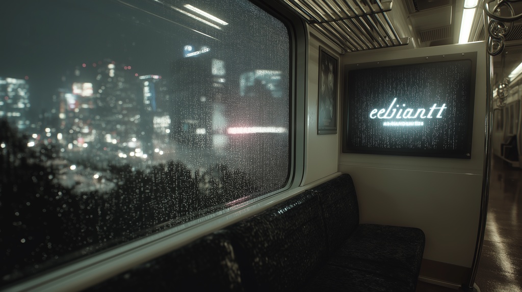 【Lo-Fi向け / 4K】雨の夜、エモい車窓|都会の静寂ループ背景動画(固定カメラ)