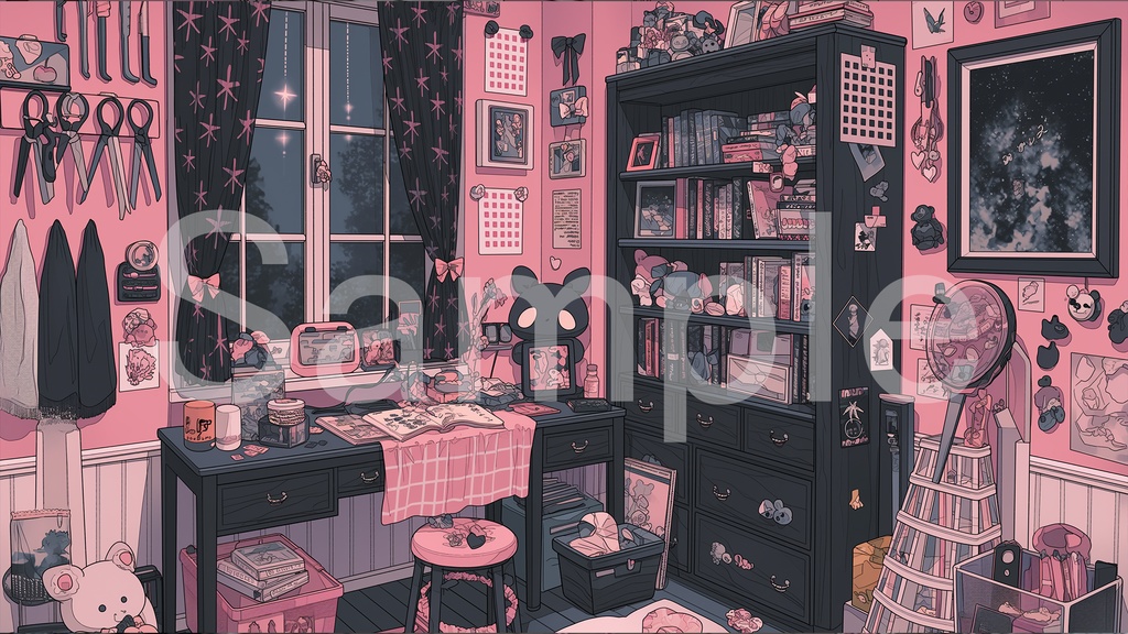 【高解像度50枚】やみかわAI背景素材集|配信・VTuber・サムネ向け