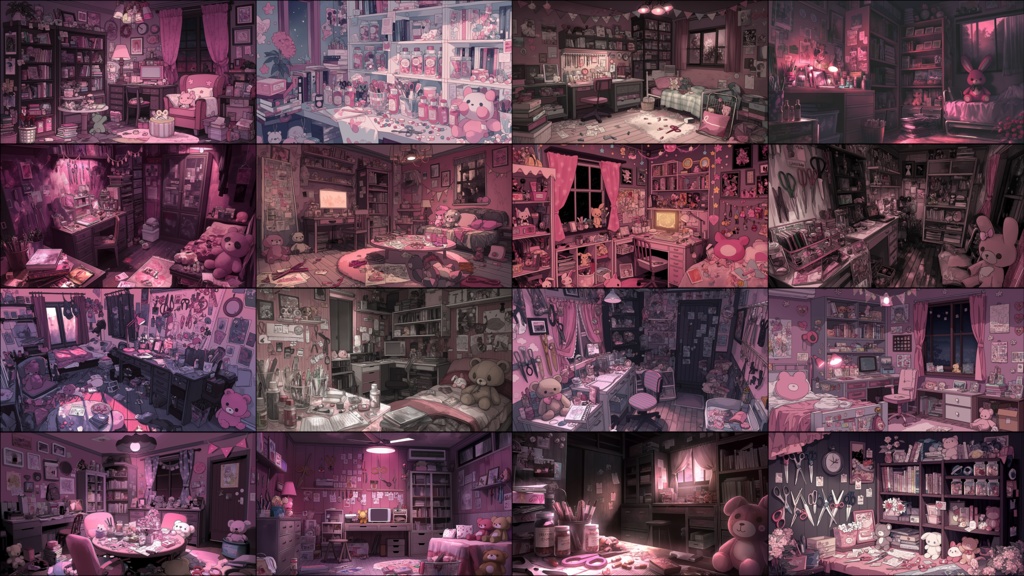 【高解像度50枚】やみかわAI背景素材集|配信・VTuber・サムネ向け