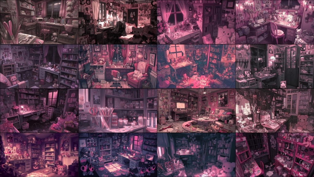 【高解像度50枚】やみかわAI背景素材集|配信・VTuber・サムネ向け