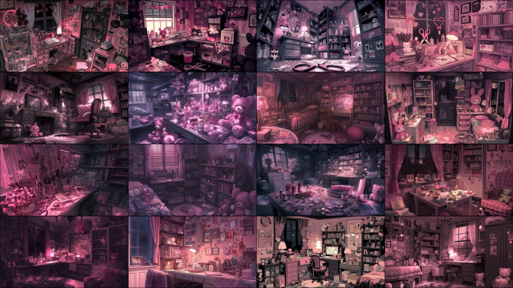 【高解像度50枚】やみかわAI背景素材集|配信・VTuber・サムネ向け