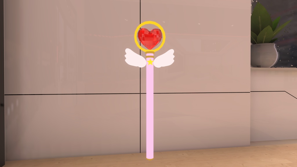 【MA対応】5色に光る魔法のステッキ(VRChatアバター想定)