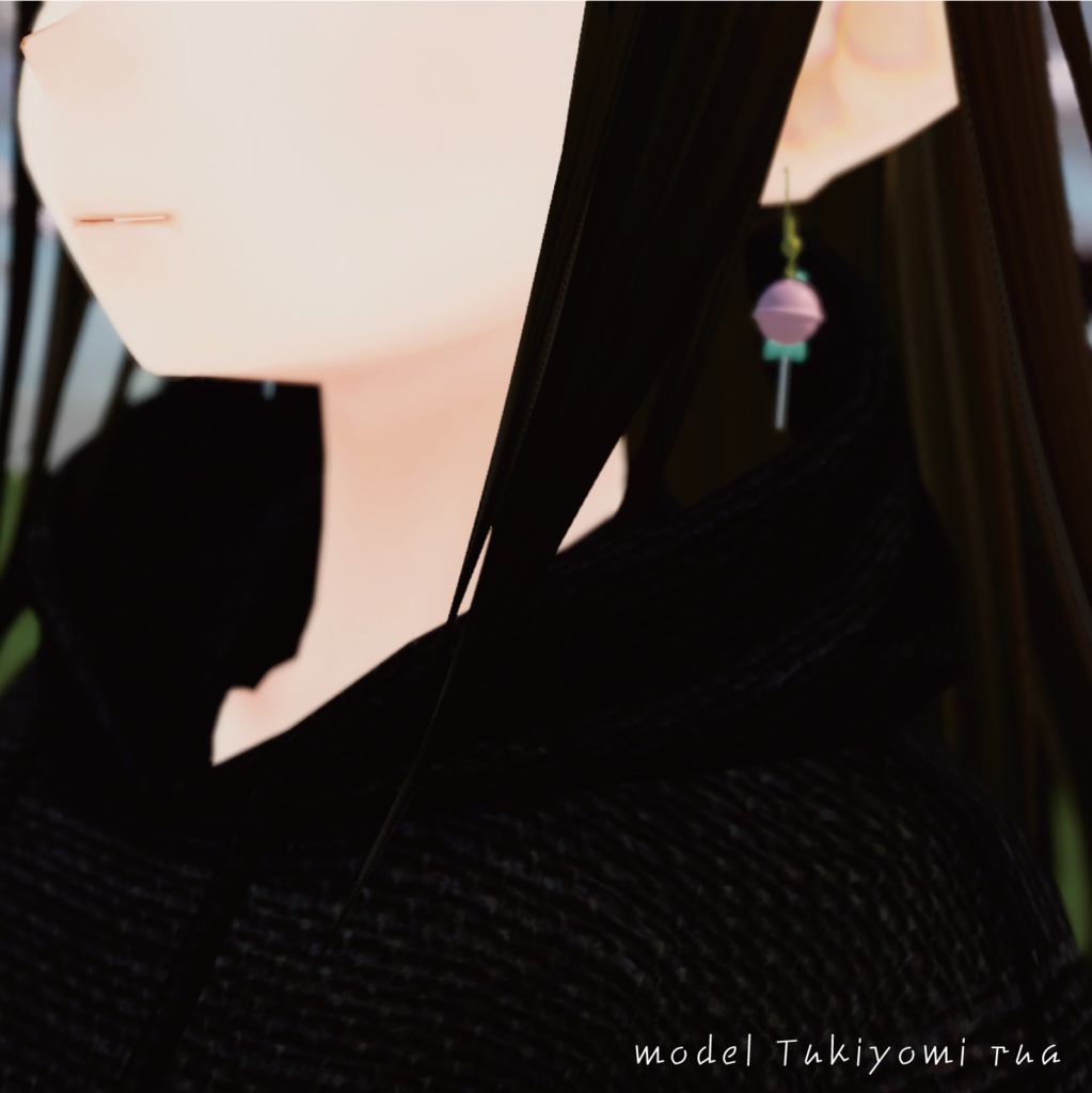 【3Dモデルアクセサリ】キャンディピアス