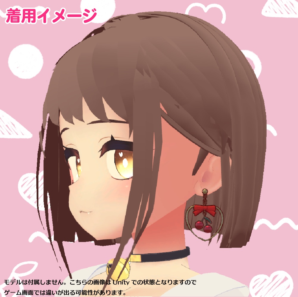 Cherry ribbon earring