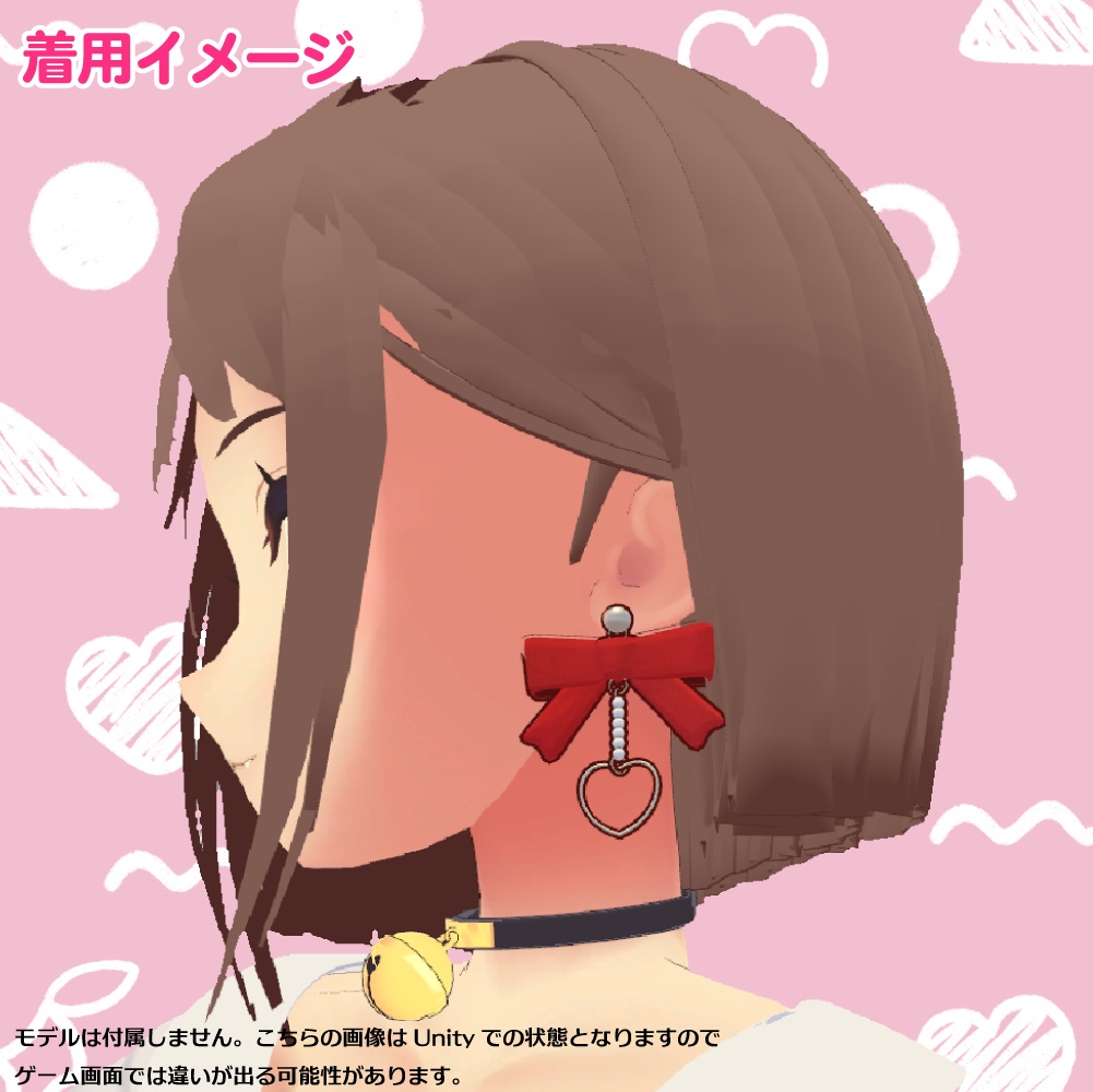 Cherry ribbon earring