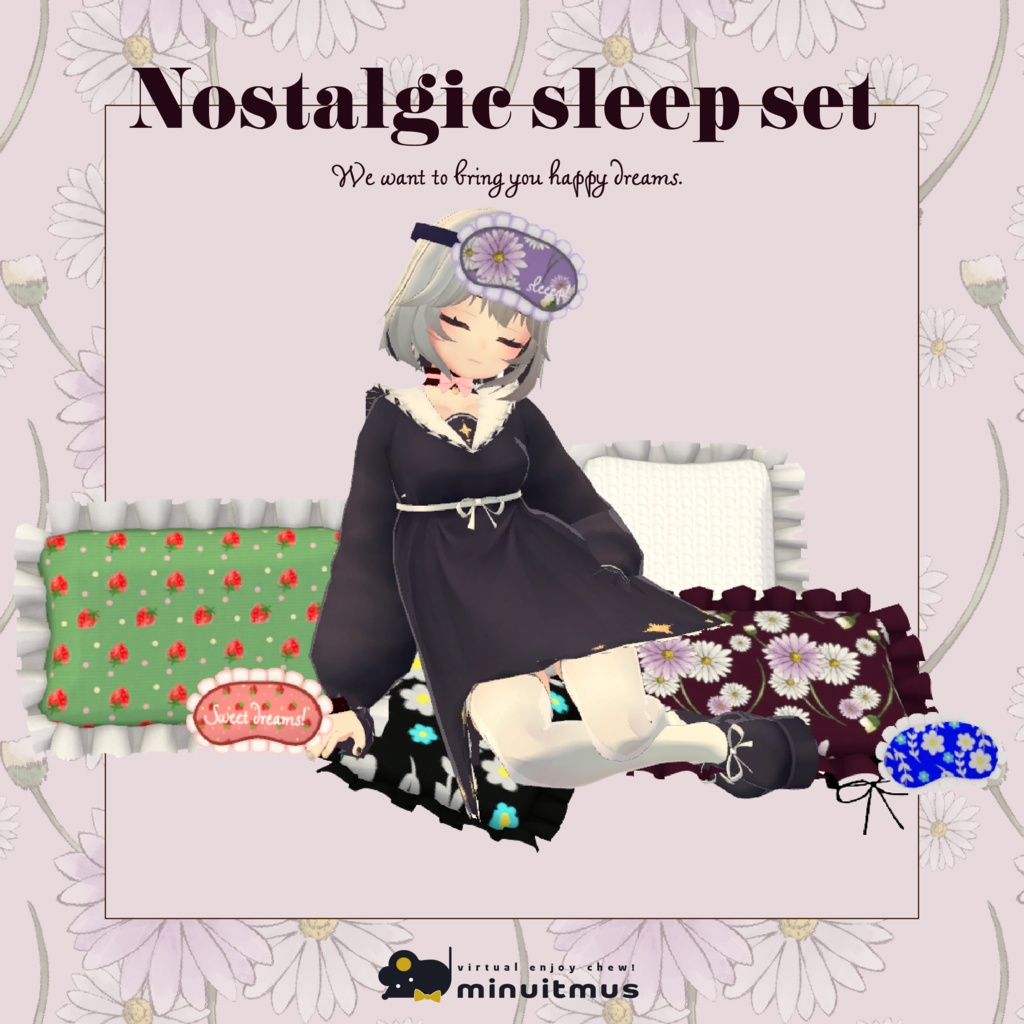 【3Dモデルアクセサリー・小物】Nostalgic sleep set