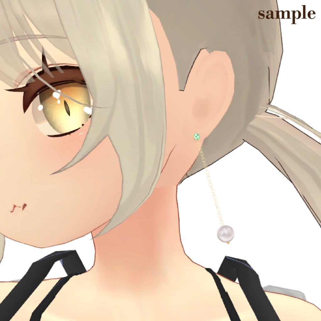 【3Dモデルアクセサリー】デイリーイヤリングセット dailyearring