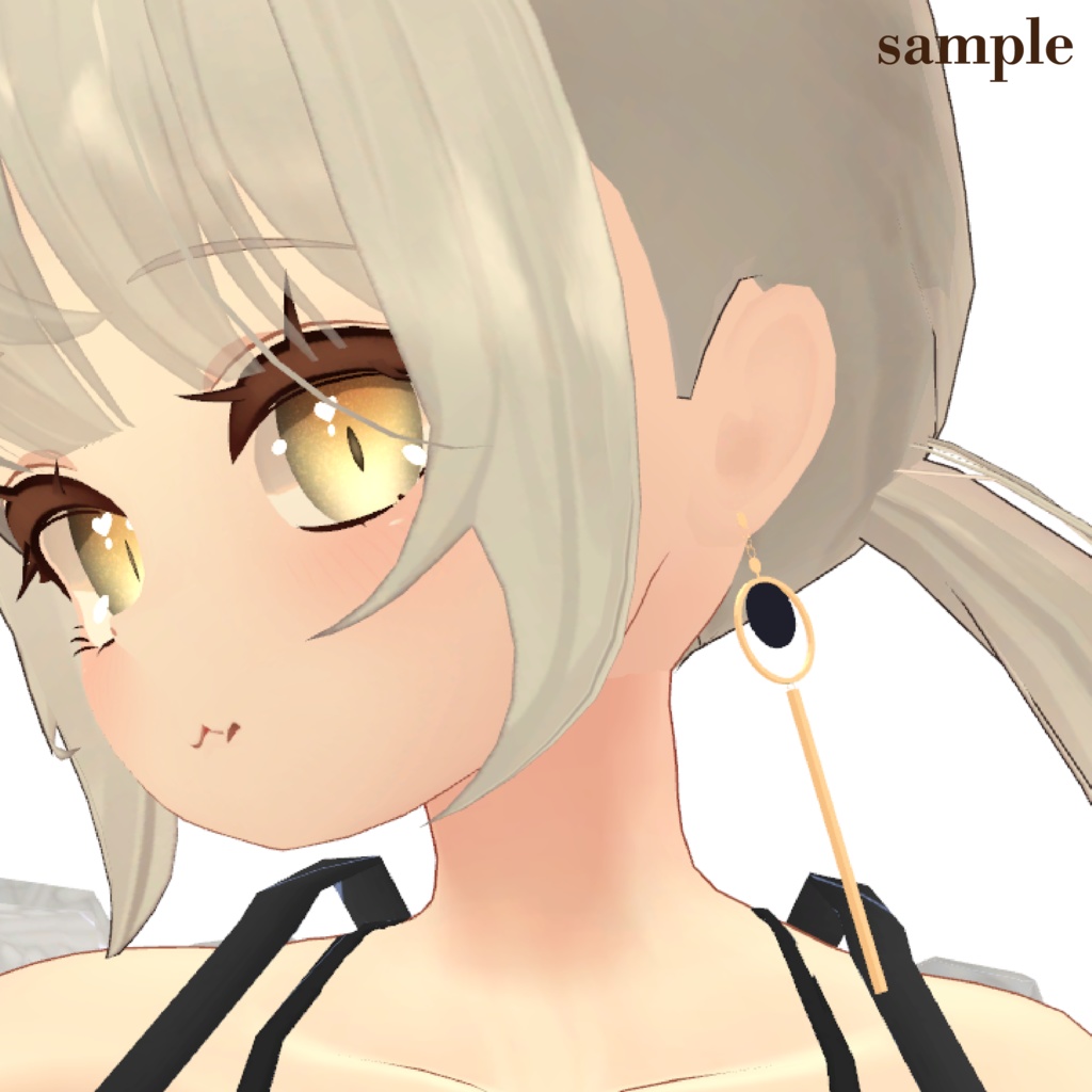 【3Dモデルアクセサリー】デイリーイヤリングセット dailyearring