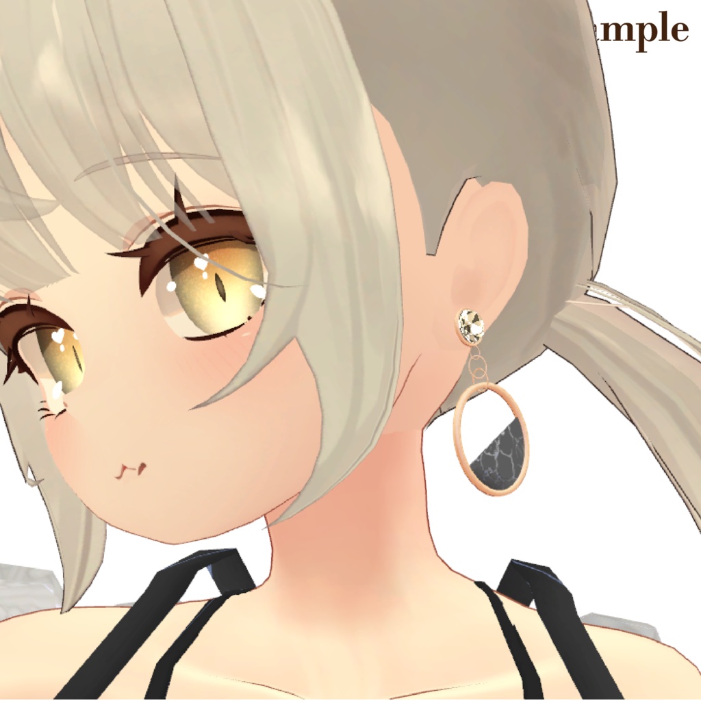 【3Dモデルアクセサリー】デイリーイヤリングセット dailyearring