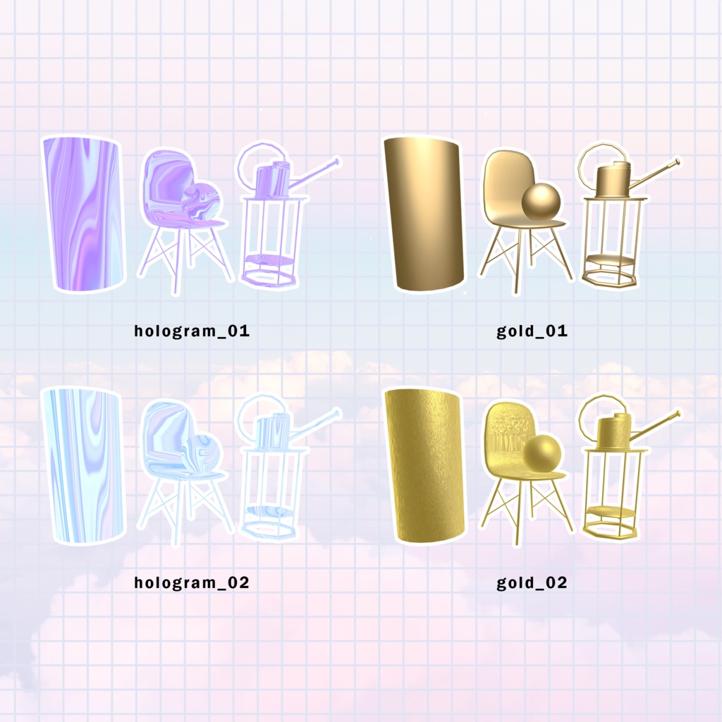 【無料/FREE】 m-musMatcapset-03 ✨商用利用/加工OK✨#m_mus