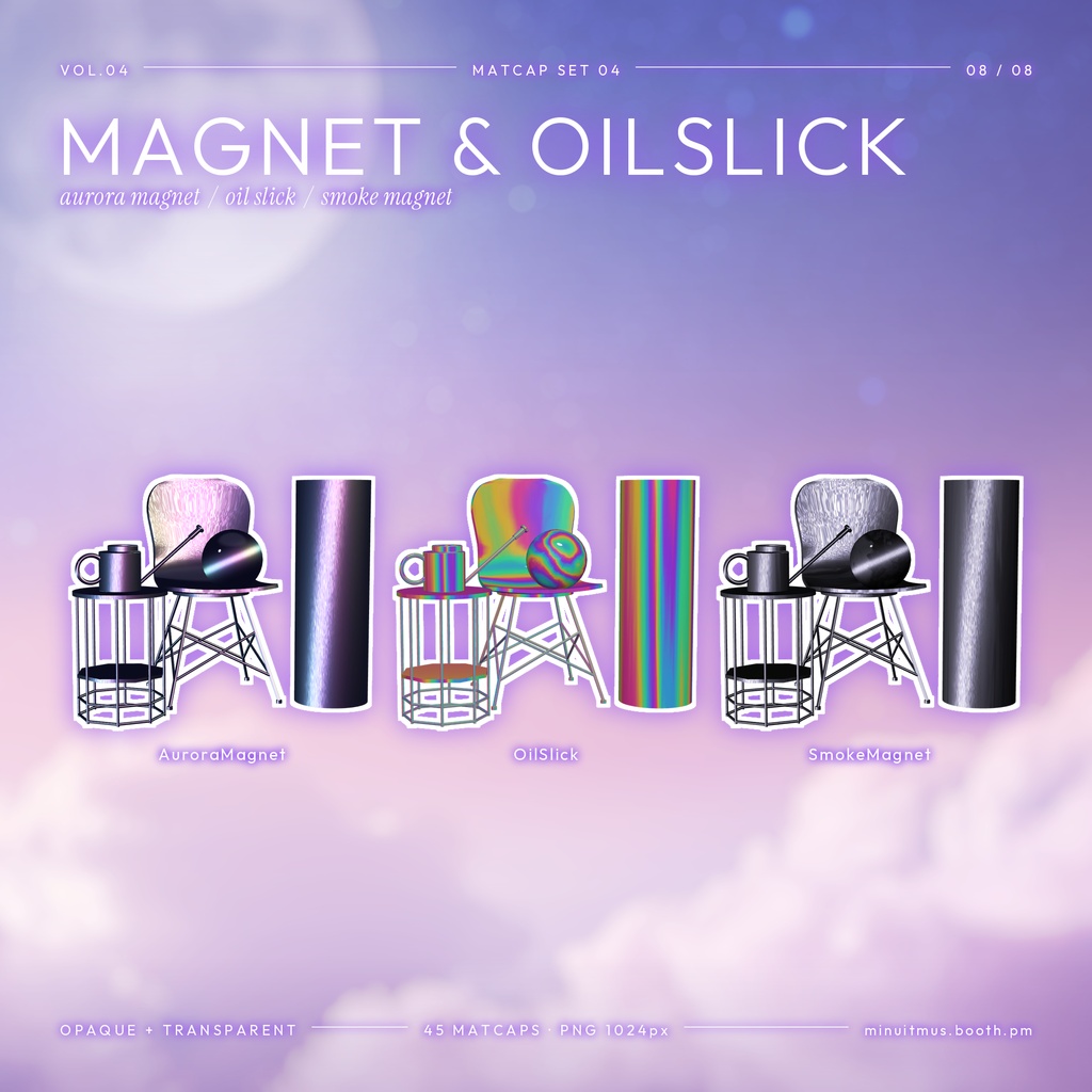 【 無料/FREE 】04-m-musMatcapset ✦ 商用利用/加工OK ✦ #m_mus