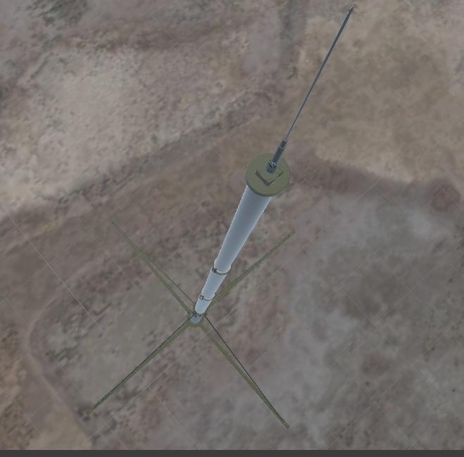 「軍用通信マストセット(八木?+ホイップアンテナ)【無料版あり】」