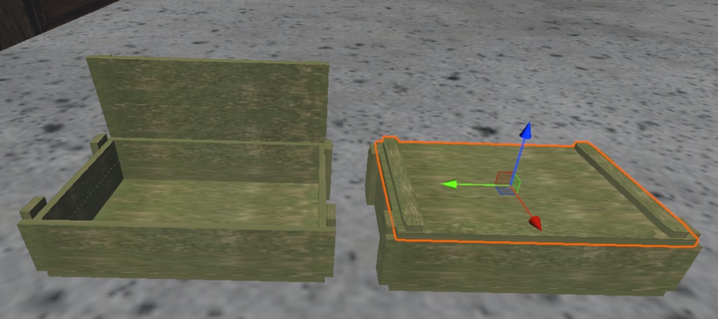 シンプルな弾薬箱(木製)3Dモデル【Unity / VRChat対応】