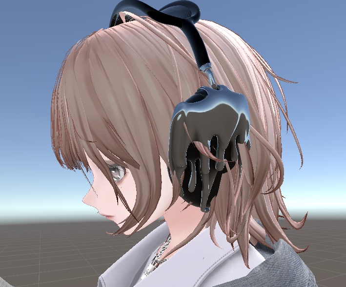 【VRChat想定】Y2K Liquid Headphones