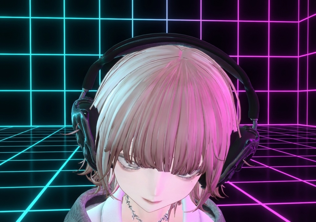 【VRChat想定】Y2K Liquid Headphones