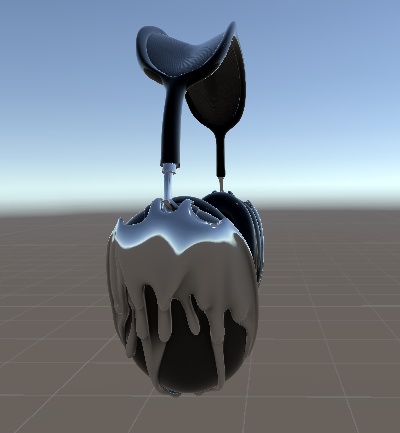 【VRChat想定】Y2K Liquid Headphones