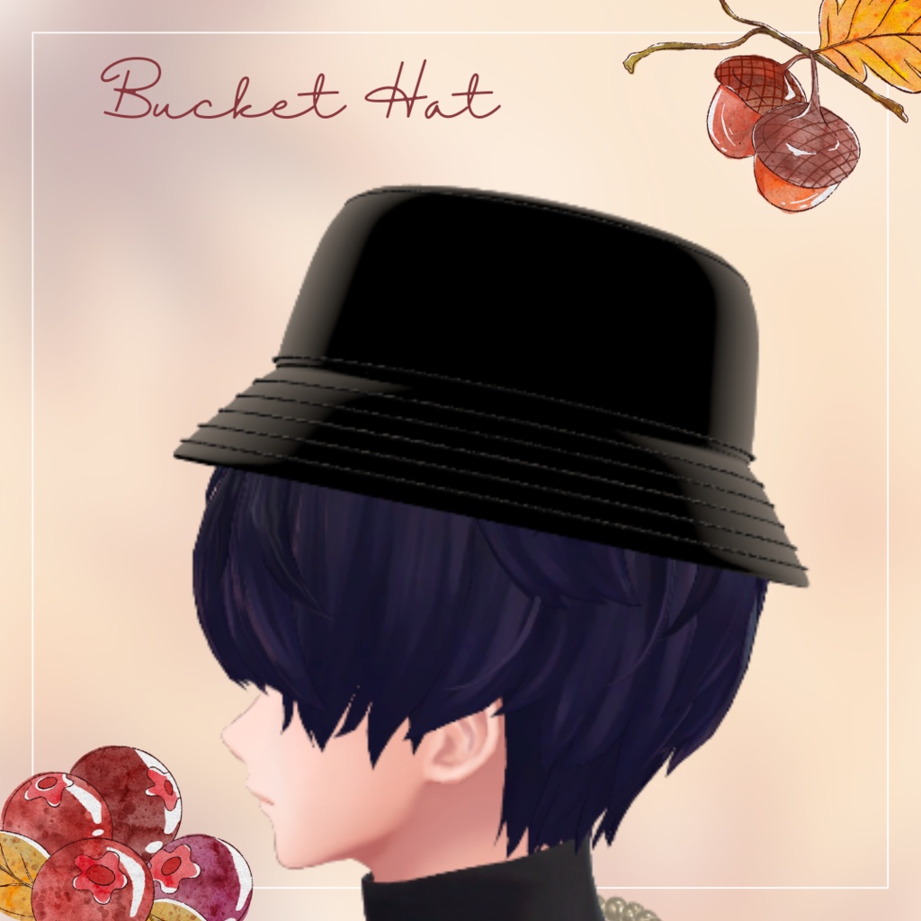 バケットハット3Dモデル【FBX + UnityPackage】