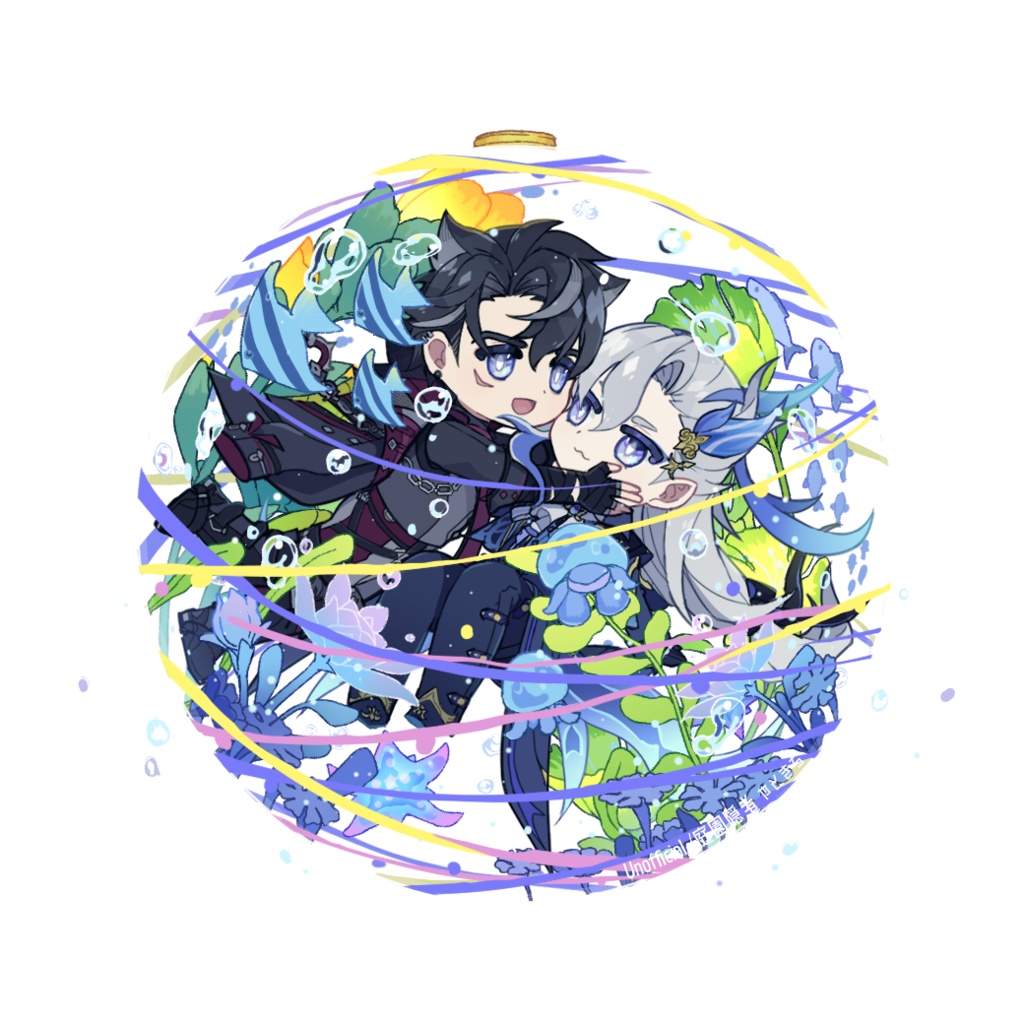 リオヌヴィ水風船風アクリルミニブロック