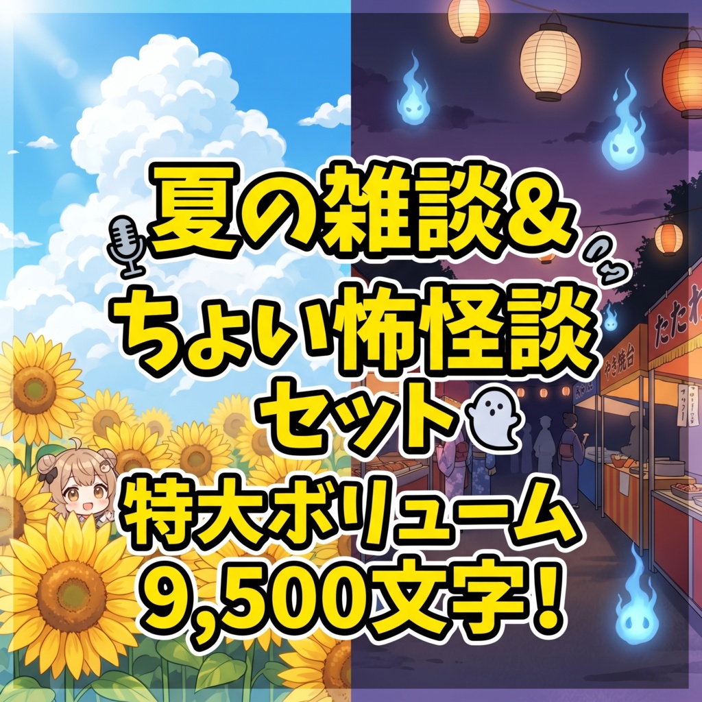 夏雑談配信台本|ちょい怖ミニ怪談10本+夏の思い出トーク20選
