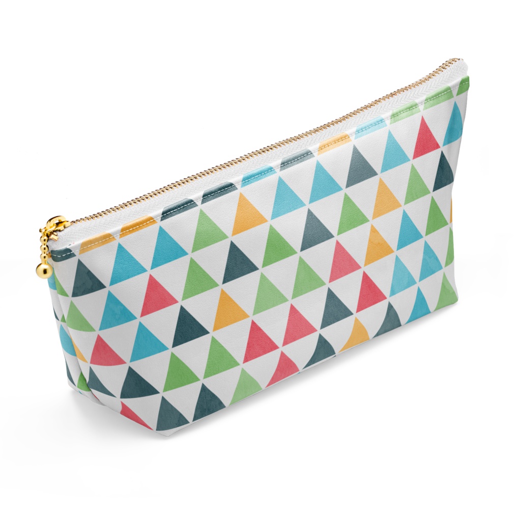 幾何学マルチカラーポーチ