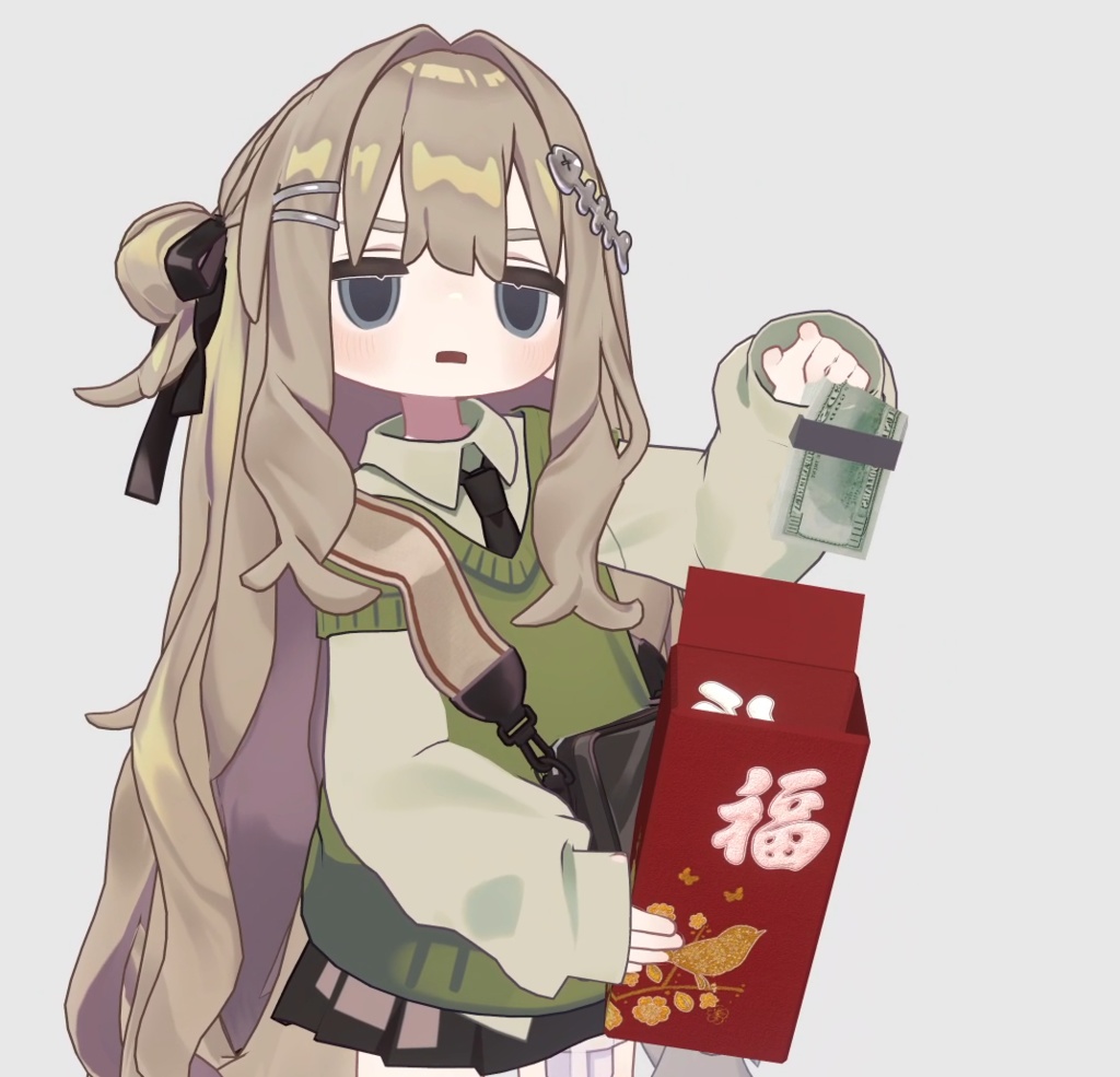 【無料 Free】 Functionable toy New Year Lucky Money bag Red envelope 【ModularAvatar対応】