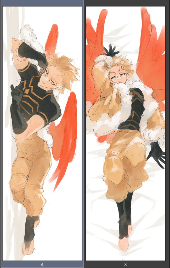 ホークス　抱き枕カバー (WIP)