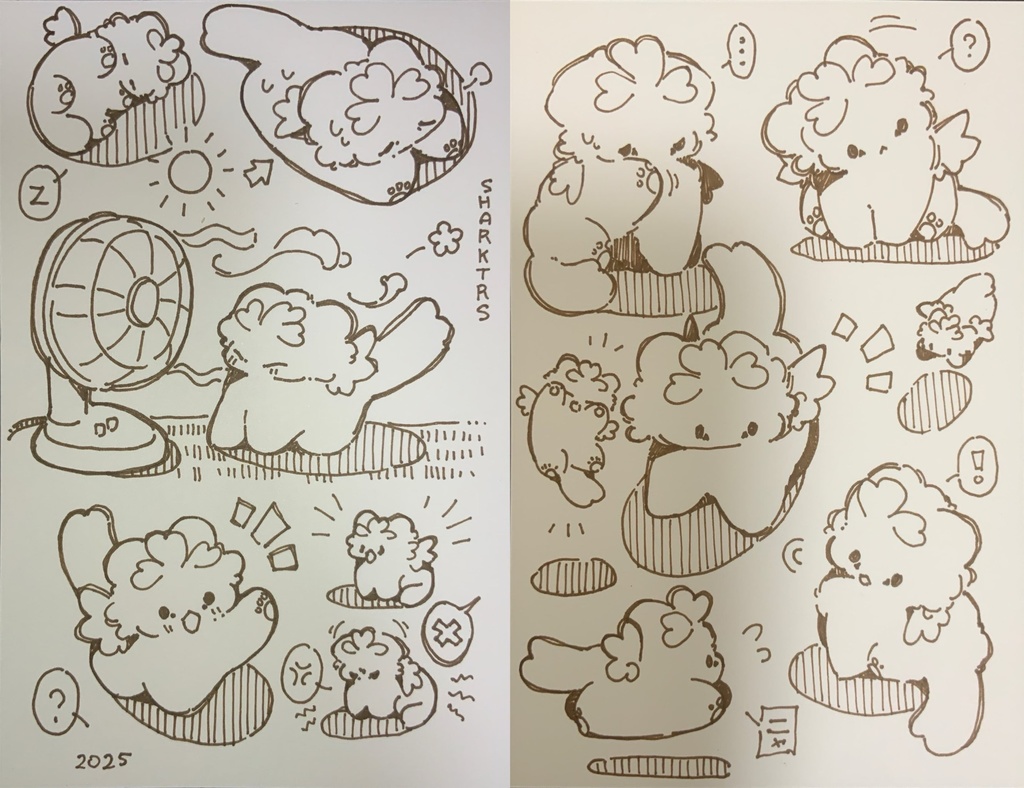 ホねこ ホストカード(手描き) 2枚