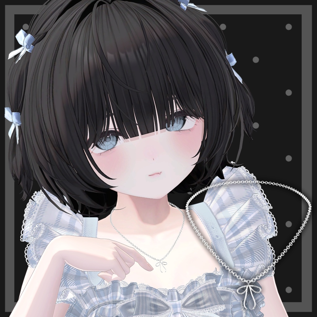 シンプルリボンネックレス