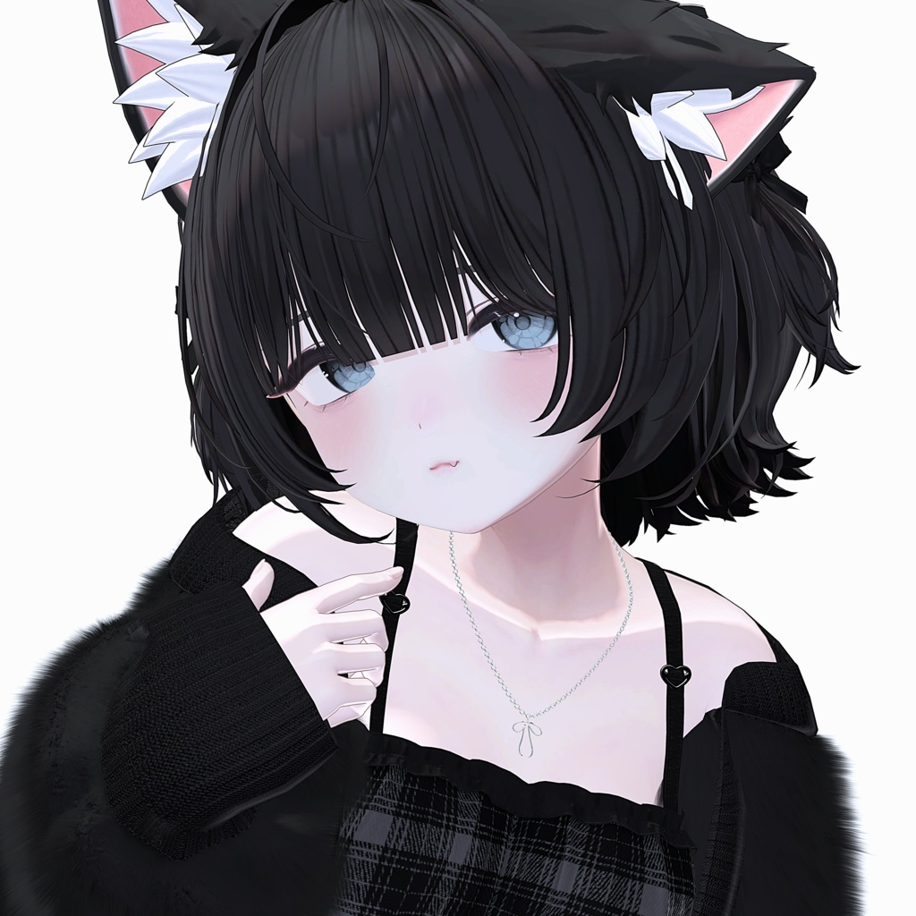 シンプルリボンネックレス