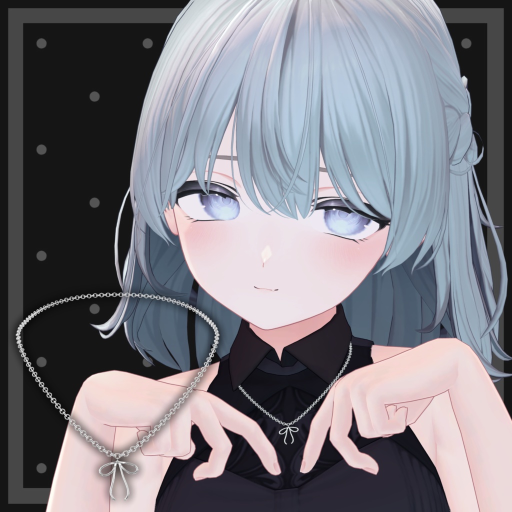 シンプルリボンネックレス