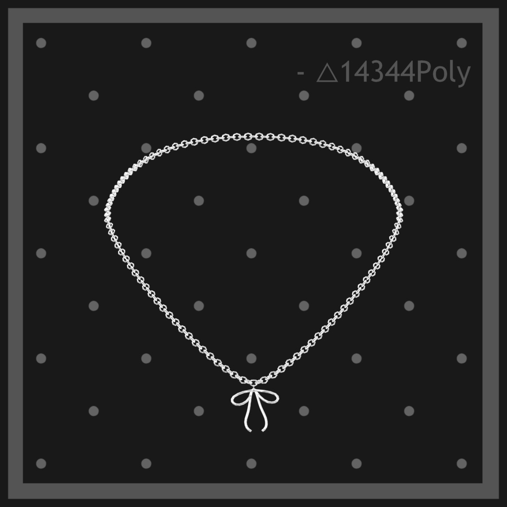 シンプルリボンネックレス