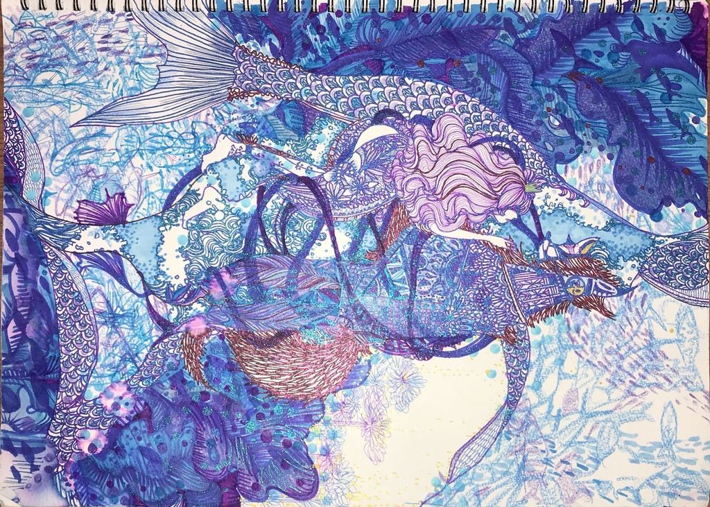 人魚の手帳型スマホケース(Android)