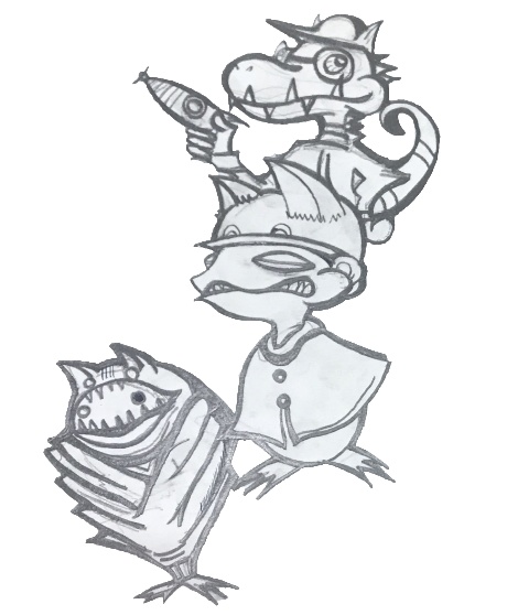 怪獣たちのTシャツ