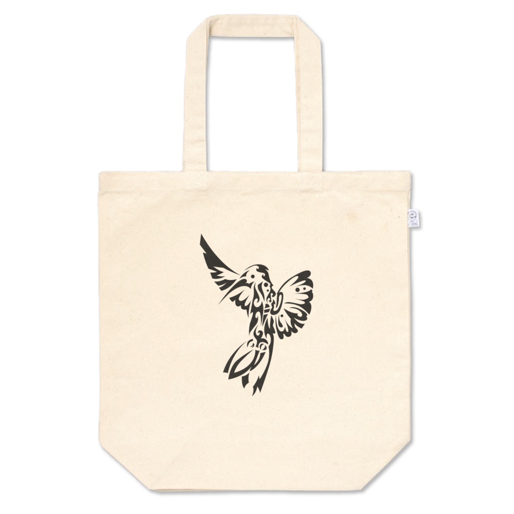 トライバルデザイン-ハチドリ-トートバッグ