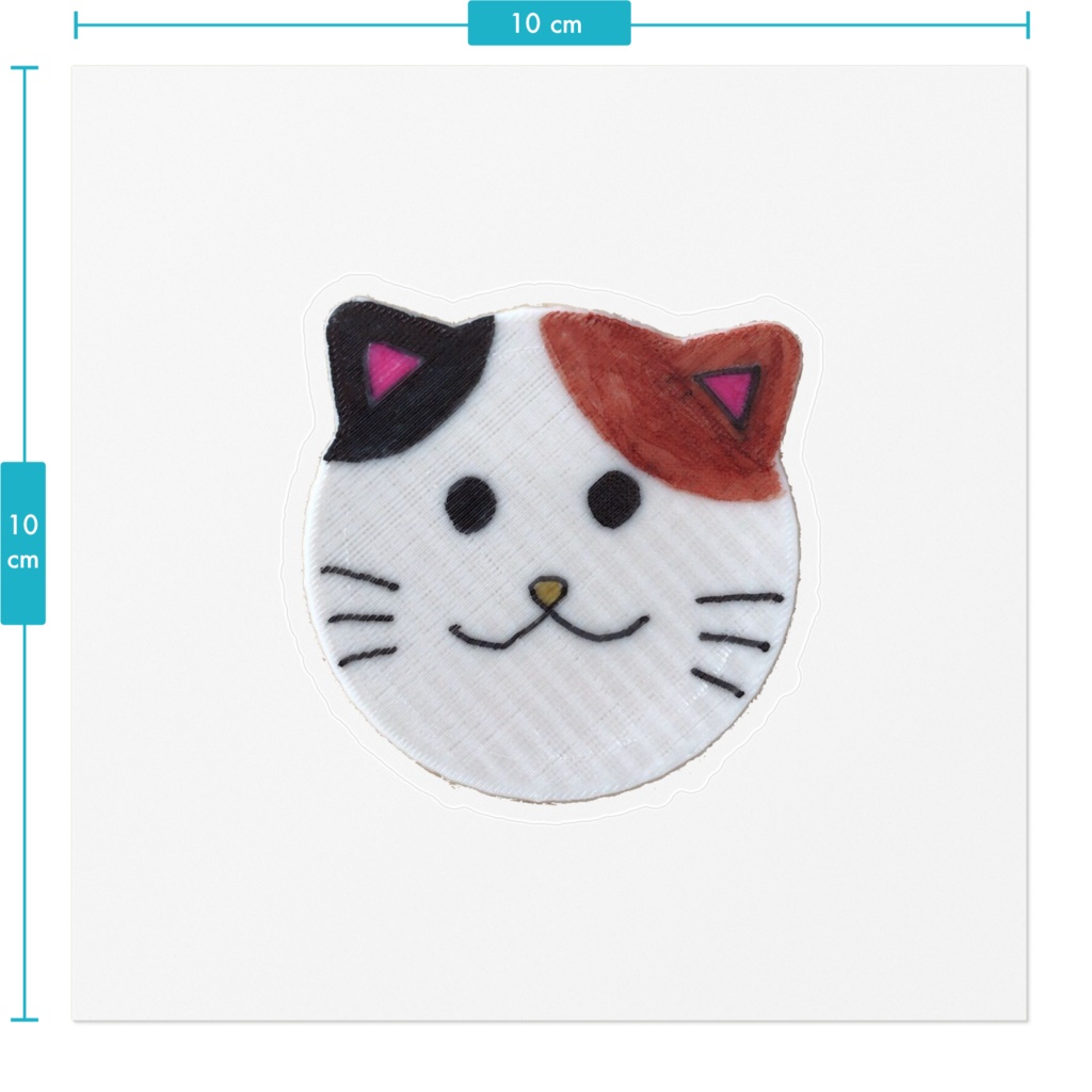 三毛猫のステッカー