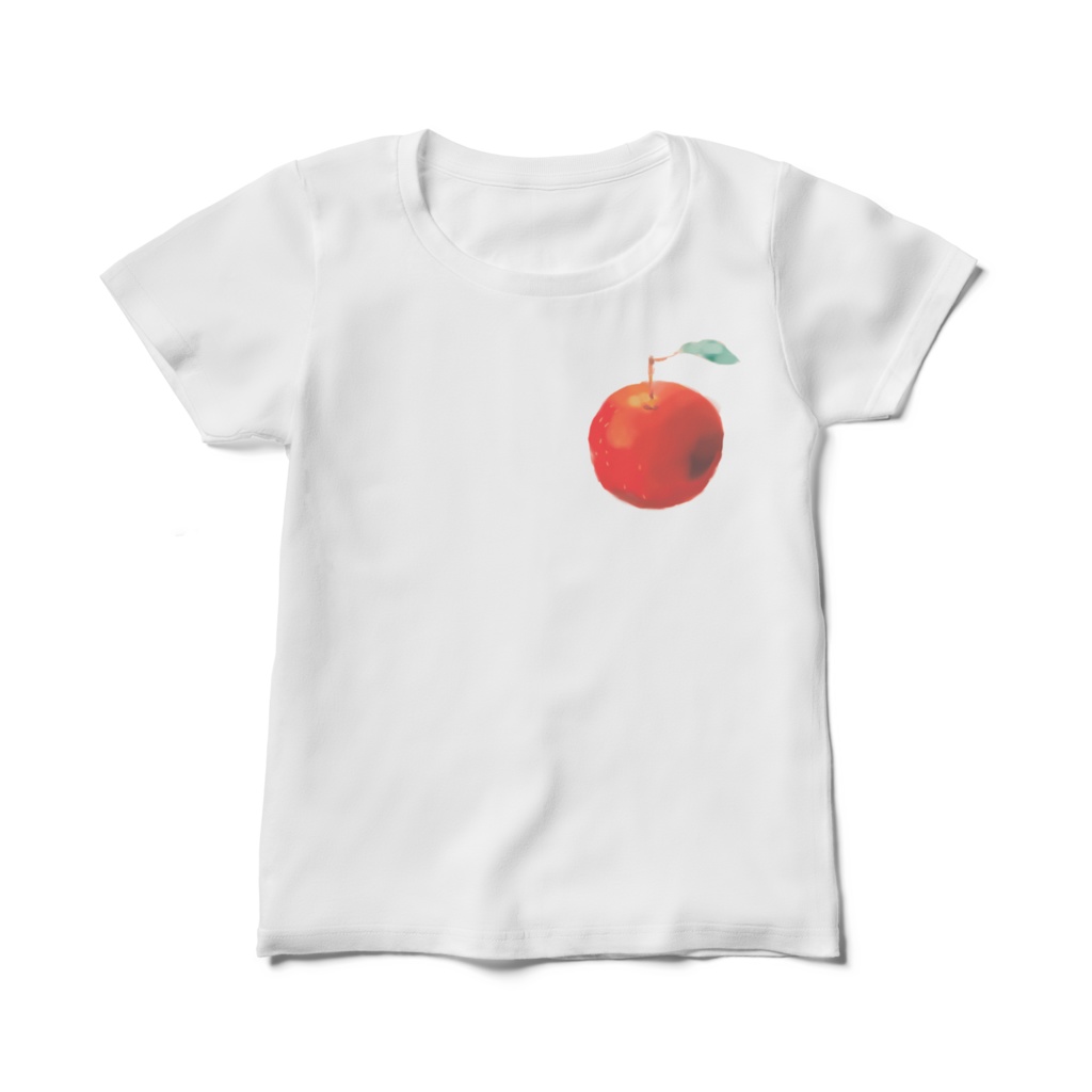 リンゴのレディースTシャツ