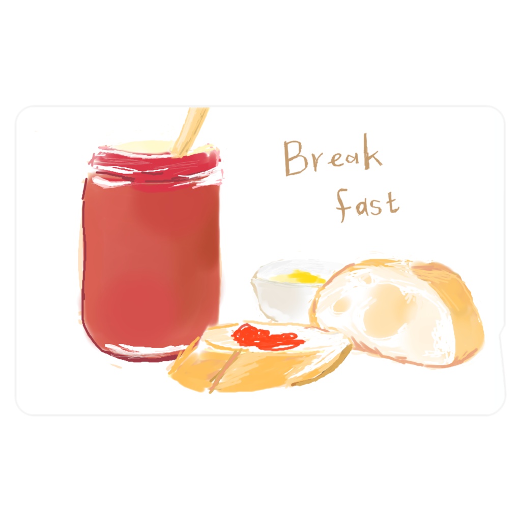 パンとジャムのICカードステッカー