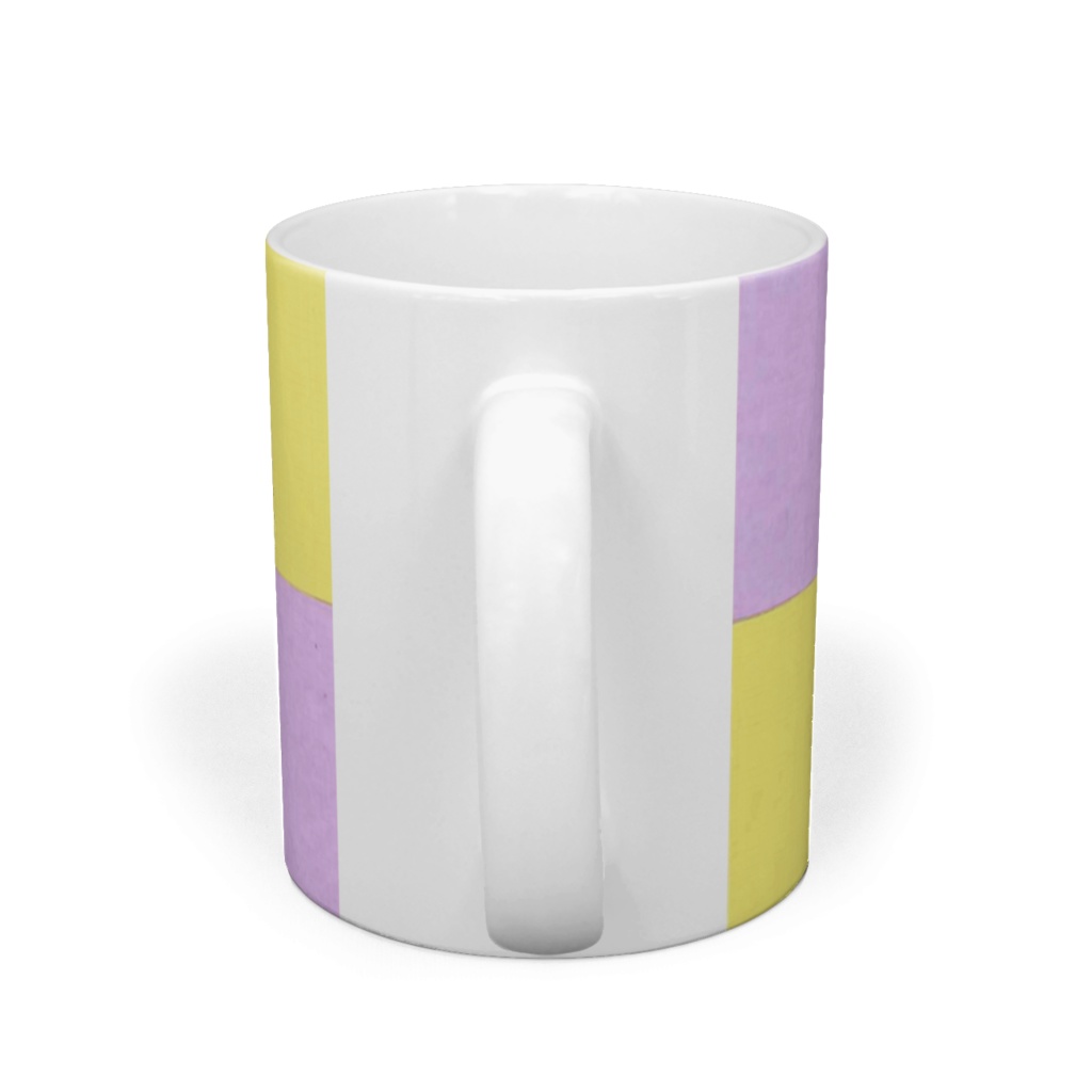 市松模様マグカップ黄桃