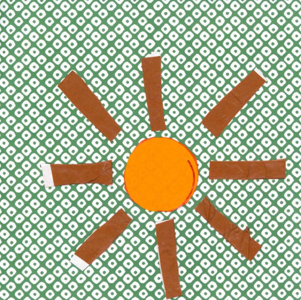 市松模様の太陽柄サコッシュ