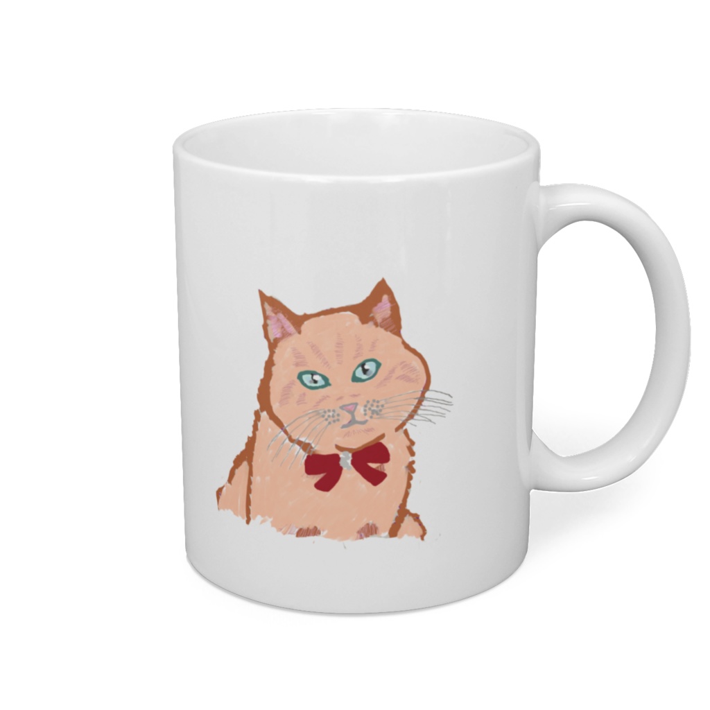 リボン猫のマグカップ