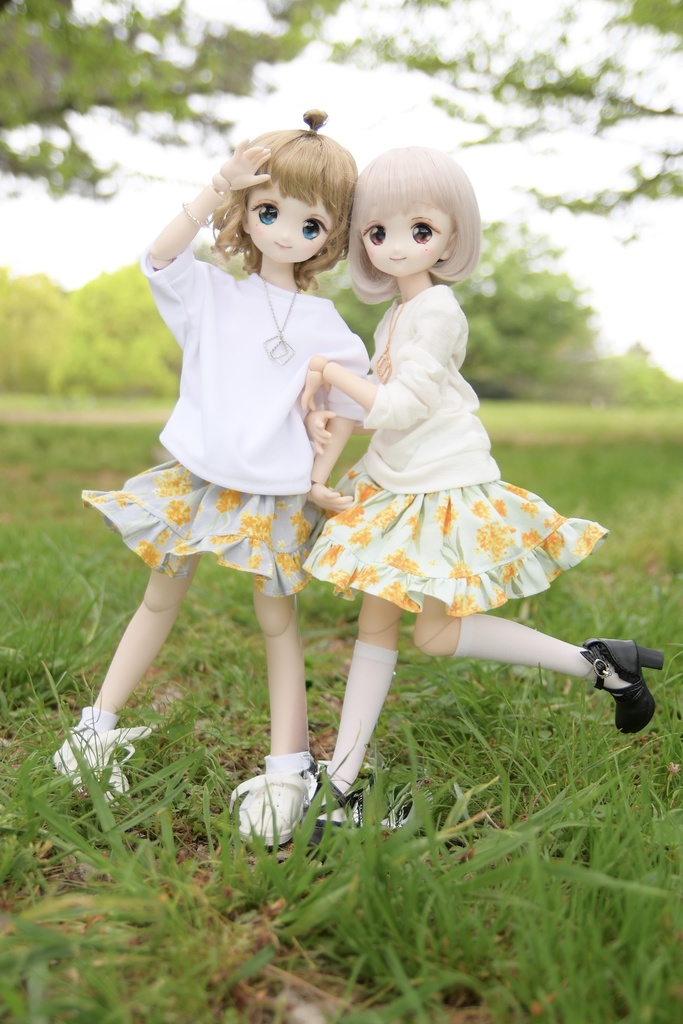 フリルスカート/黄花