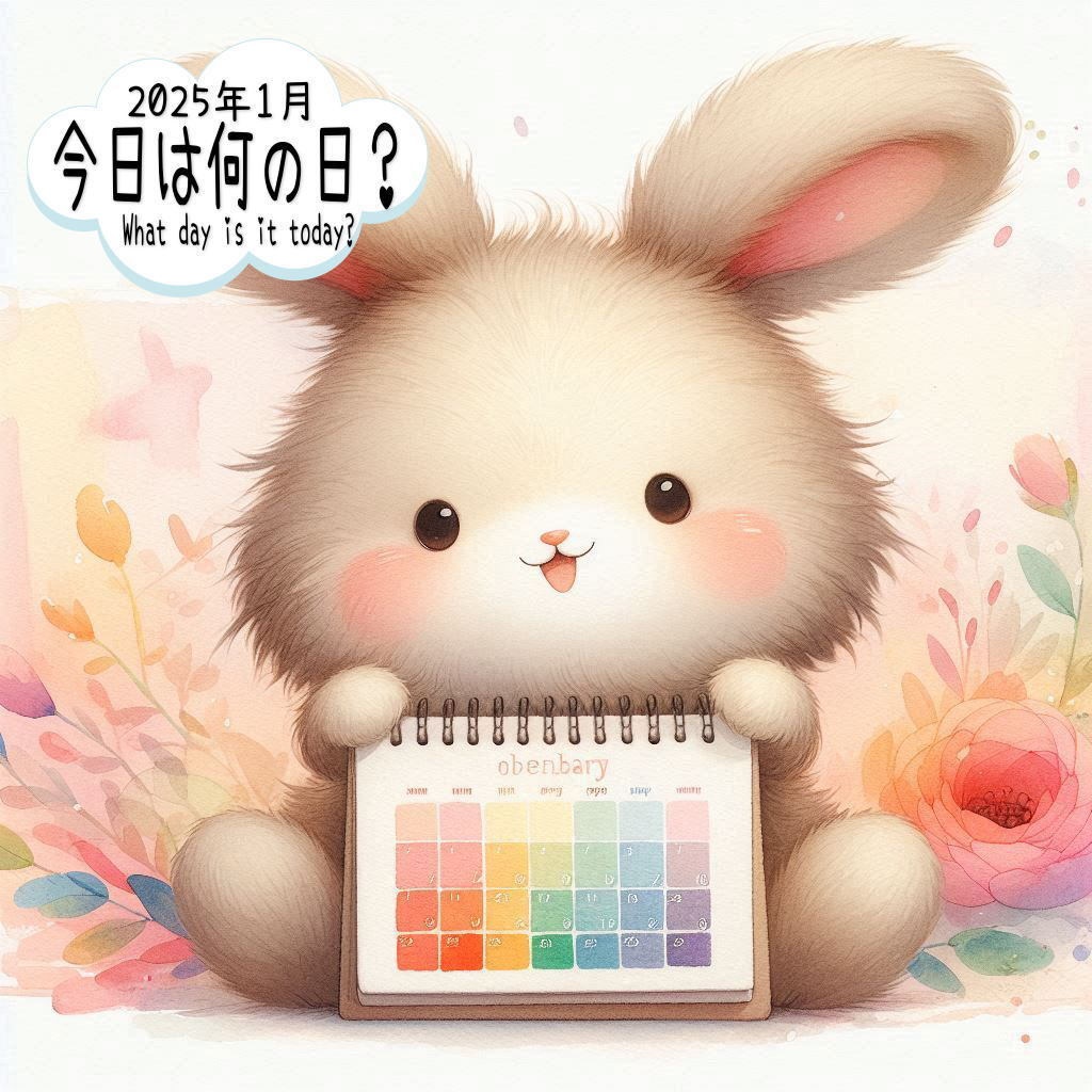 2025年1月の「今日は何の日？」＆「おやすみアニマル30枚」